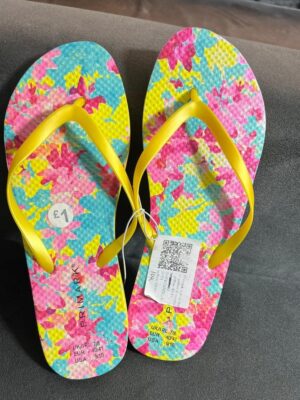Primark indoor flat slippers in yellow