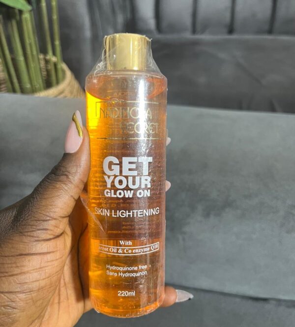 Nadinola secret get your glow on skin lightening carrot oil