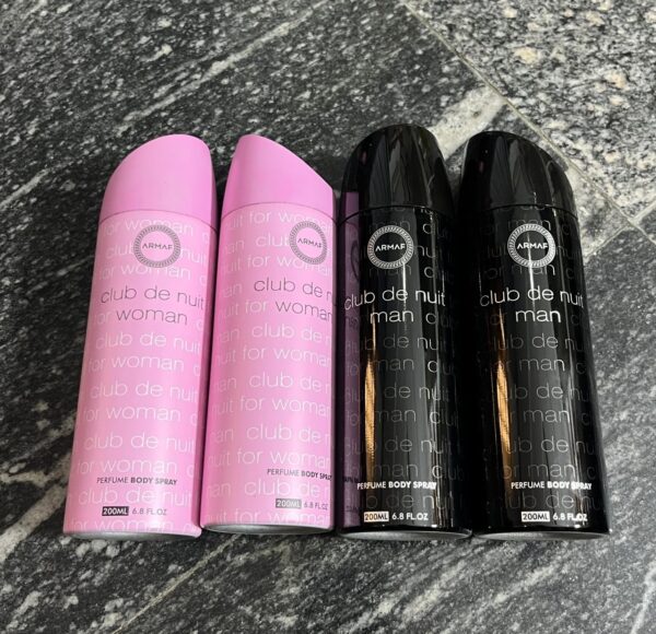Armaf body spray  club de nuit man/woman collection