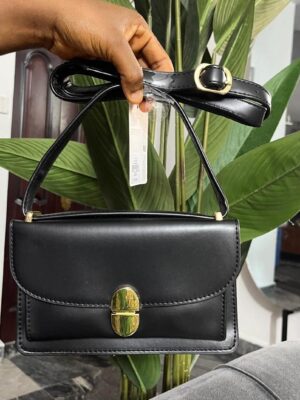 Primark solid mini cute flap bag in black