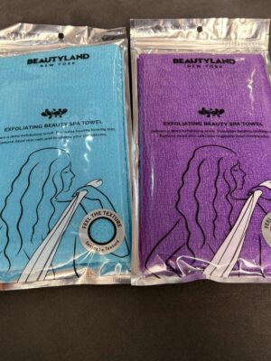 Beauty land new york exfoliating wash towel for bath & shower sponge