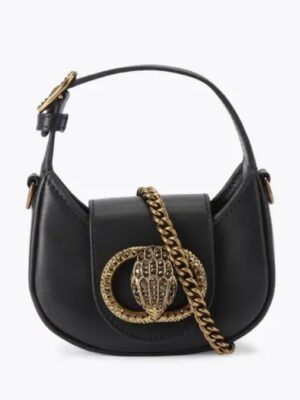 Kurt geiger london micro Chelsea plain hobo bag in black