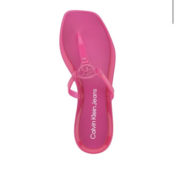 Calvin klein open toe jelly thong flat slippers in pink 40