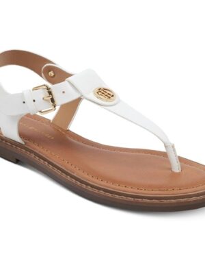 Tommy hilfiger thong flat sandals in white 41