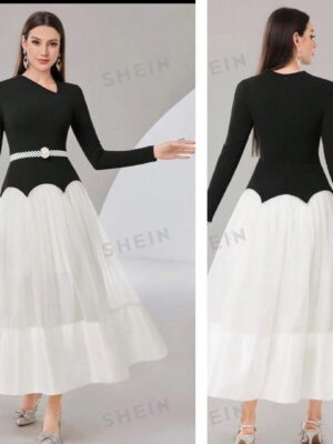 Shein mesh gorgeous white/black occasion in  dress 16