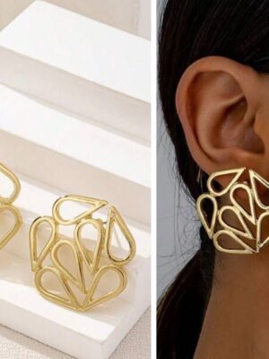 Shein solid vintage design earring in gold