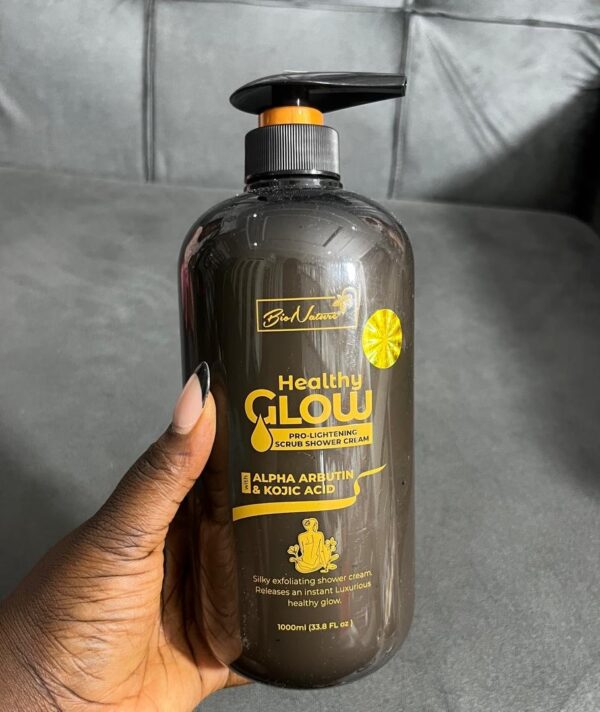 Bio nature healthy glow alpha Arbutin & kojic acid pro lightening scrub shower wash - Image 2