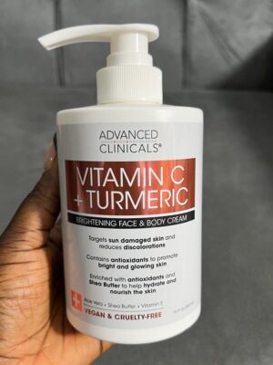 Advanced clinical vitamin c + turmeric brightening face & body cream