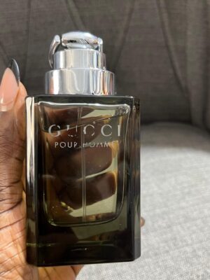 Gucci pour homme 90ml edp (unboxed) silver cover transparent bottle