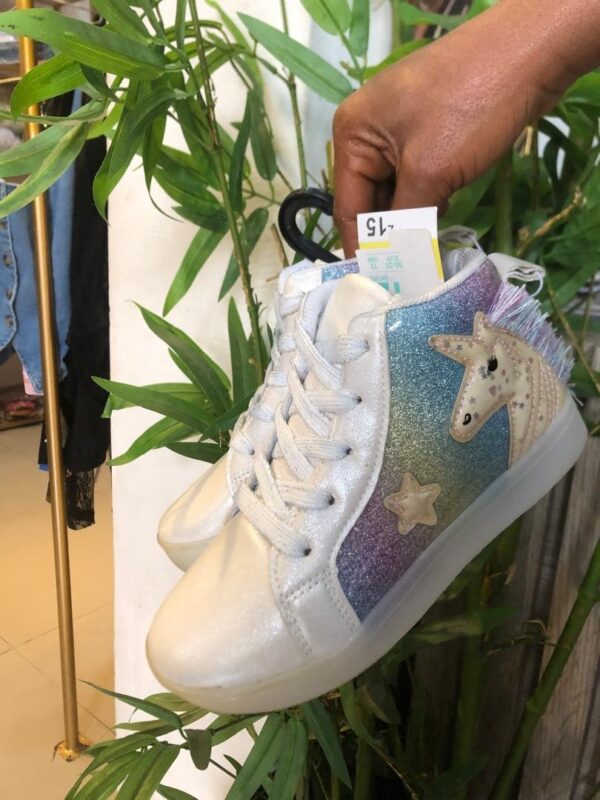 Primark light up unicorn boots in glitter girls kid