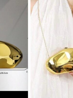 Shein fashionable clutch purse/bag in gold