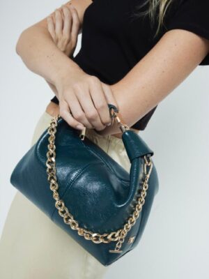 Riverisland green buckle classy mini clutch bag