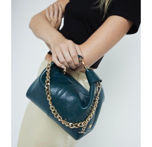Riverisland green buckle classy mini clutch bag