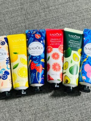 Sadoer hand cream ( lemon avocado
Grape fruit
Peach/plants blueberry/plants
 Strawberry/plants