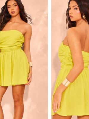 Plt tube shift dress in bright yellow 12