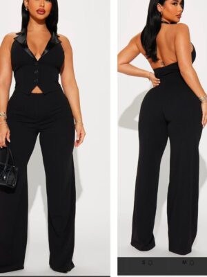 Fashionnova natasha marie jumpsuit in black