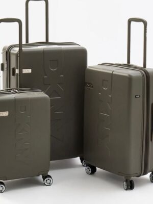 Dkny  luggage box in khaki army green medium
