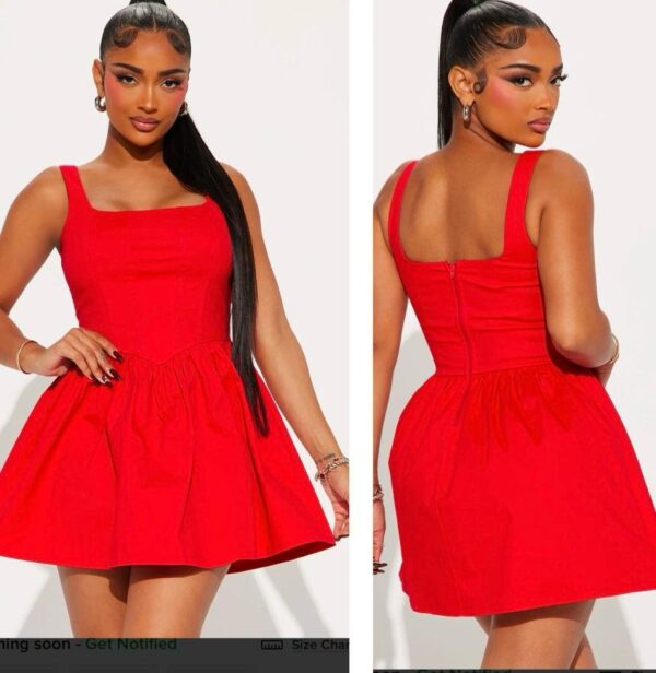 Fashionnova harmony corset mini dress in red L