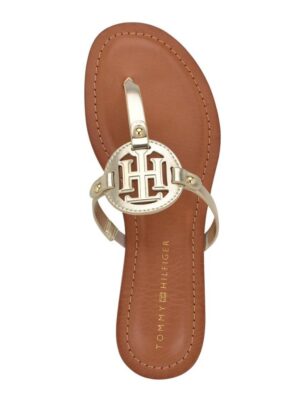 Tommy hilfiger flat slippers in gold