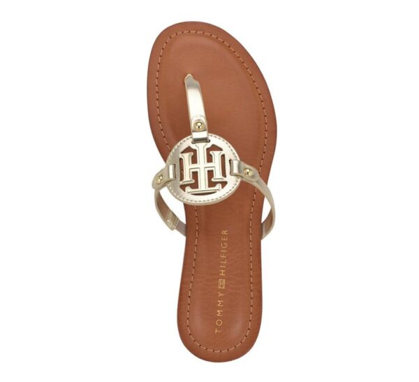Tommy hilfiger flat slippers in gold