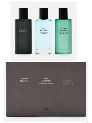Zara 3in1 silver green savage seol (40ml) perfume
