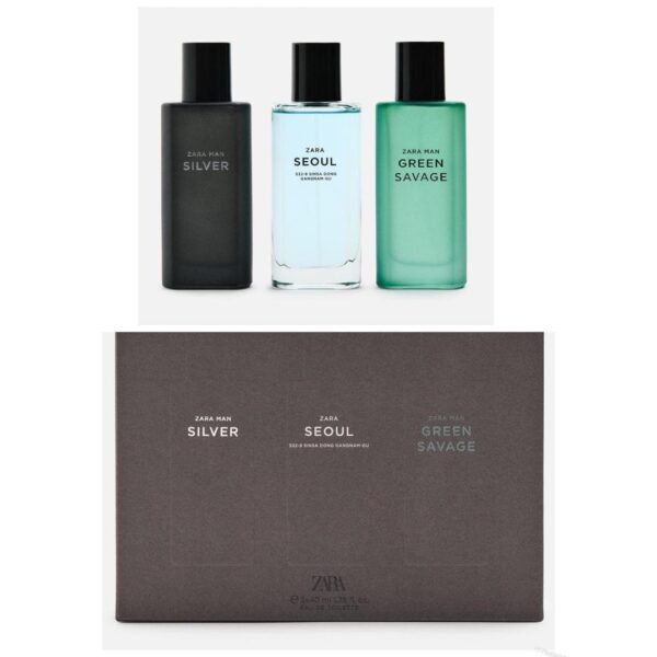 Zara 3in1 silver green savage seol (40ml) perfume