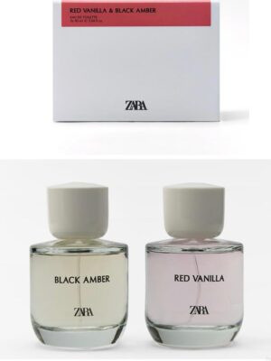 Zara  2in1 red vanilla & black amber 90ml edt perfume