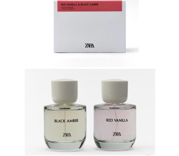 Zara  2in1 red vanilla & black amber 90ml edt perfume