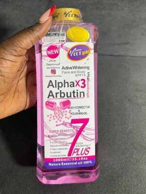 Veet gold Alpha Arbutin body corrector & polishing oil.