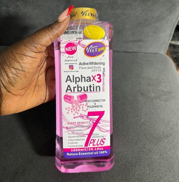 Veet gold Alpha Arbutin body corrector & polishing oil.