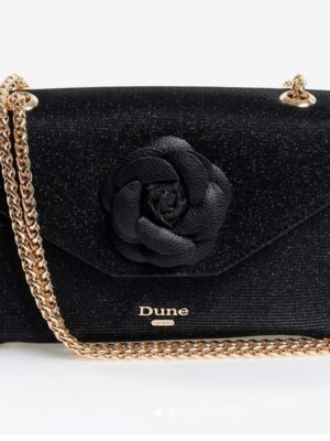 Dune black rose flap design shoulder bag