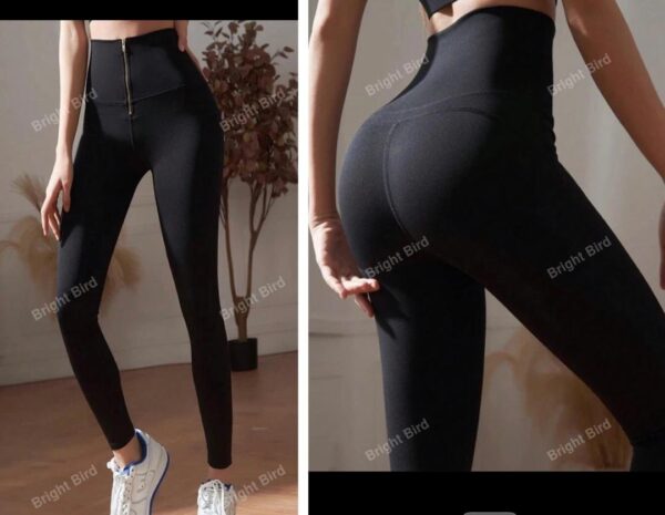 Shein high waisted solid zip
Leggings in black