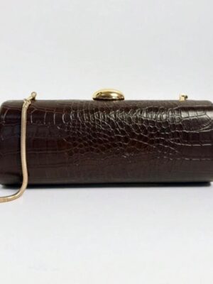 Shein  long clutch croc purse in brown