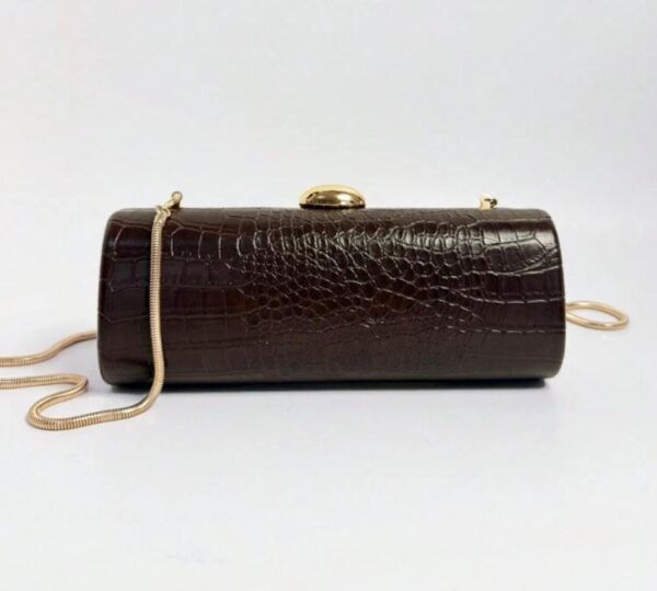 Shein  long clutch croc purse in brown