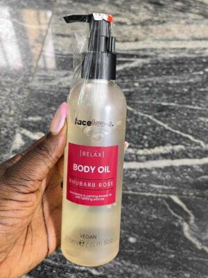Face facts Rhubarb rose body oil