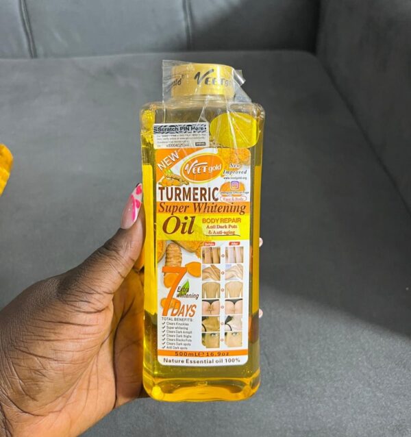 Veet gold turmeric super whitening oil 500ml
