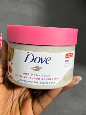 New Dove exfoliating body polish pomegranate seeds & shea butter scrub