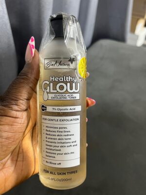 Bio nature healthy glow 7% glycolic acid exfoliating toner  200ml
