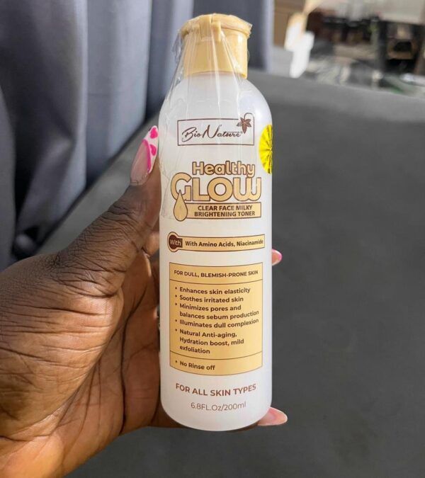 Bio nature healthy glow clear face milky  brightening toner 200ml