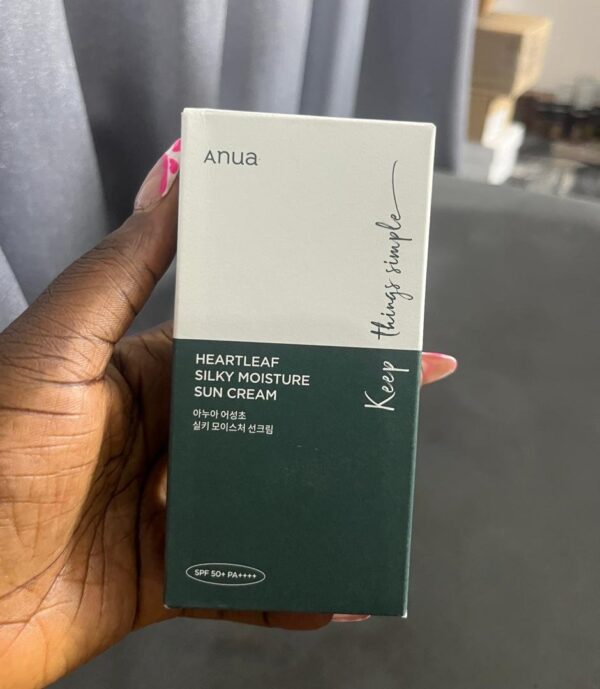 Anua heartleaf silky moisture sun cream spf 50