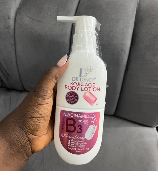 Dr davey kojic acid body lotion niacinamide 500ml pink