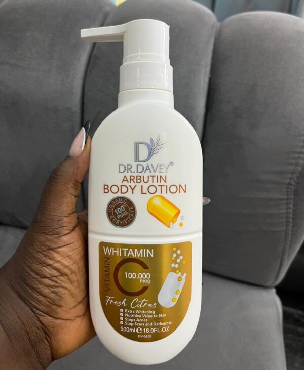 Dr davey arbutin body lotion whitamin 500ml gold