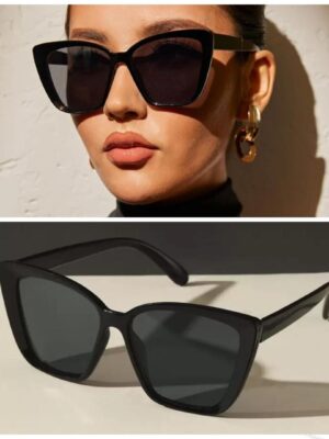 SHEIN cat eye new design sunglasses in black with grey lense