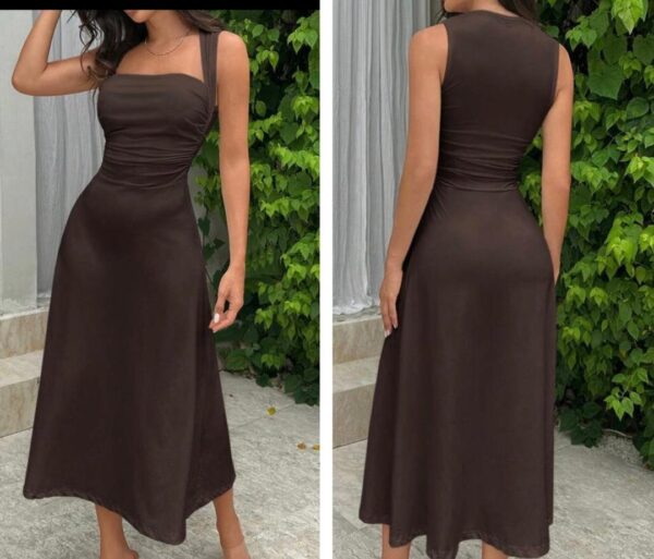 Shein tank sweetheart classy coffee brown dress  12/14