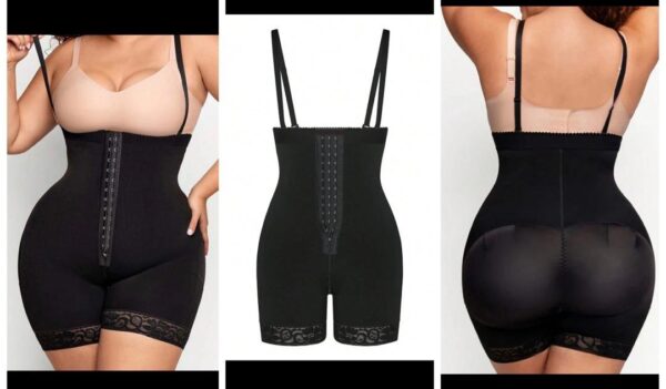 Shein high waist  body shaper tummy control in black with adjustable hands 20/22