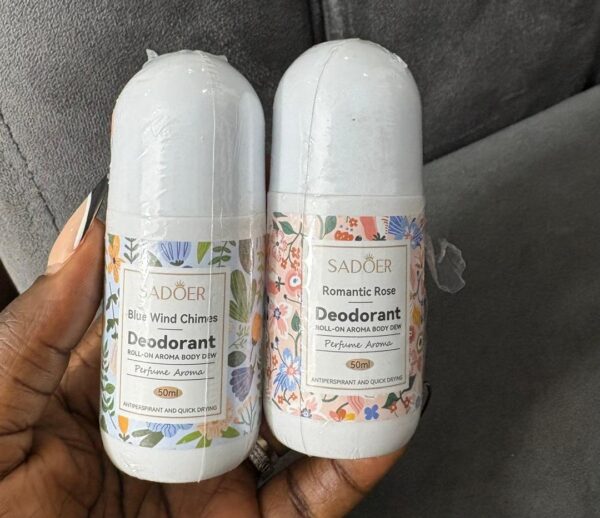 Sadoer roll on deodorant in romantic rose & blue wind chime 50ml