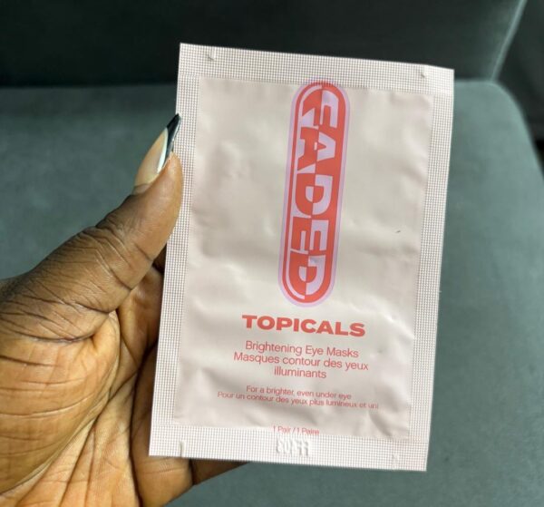 Faded topicals eye mask