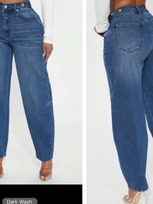 Shein solid cropped tapered denim jeans in medium wash