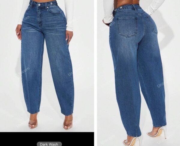 Shein solid cropped tapered denim jeans in medium wash