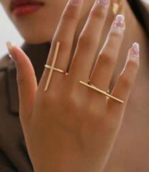 Shein classy style  2pcs  ring in gold